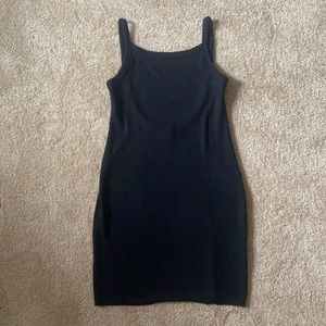 Black open back high neck dress size L